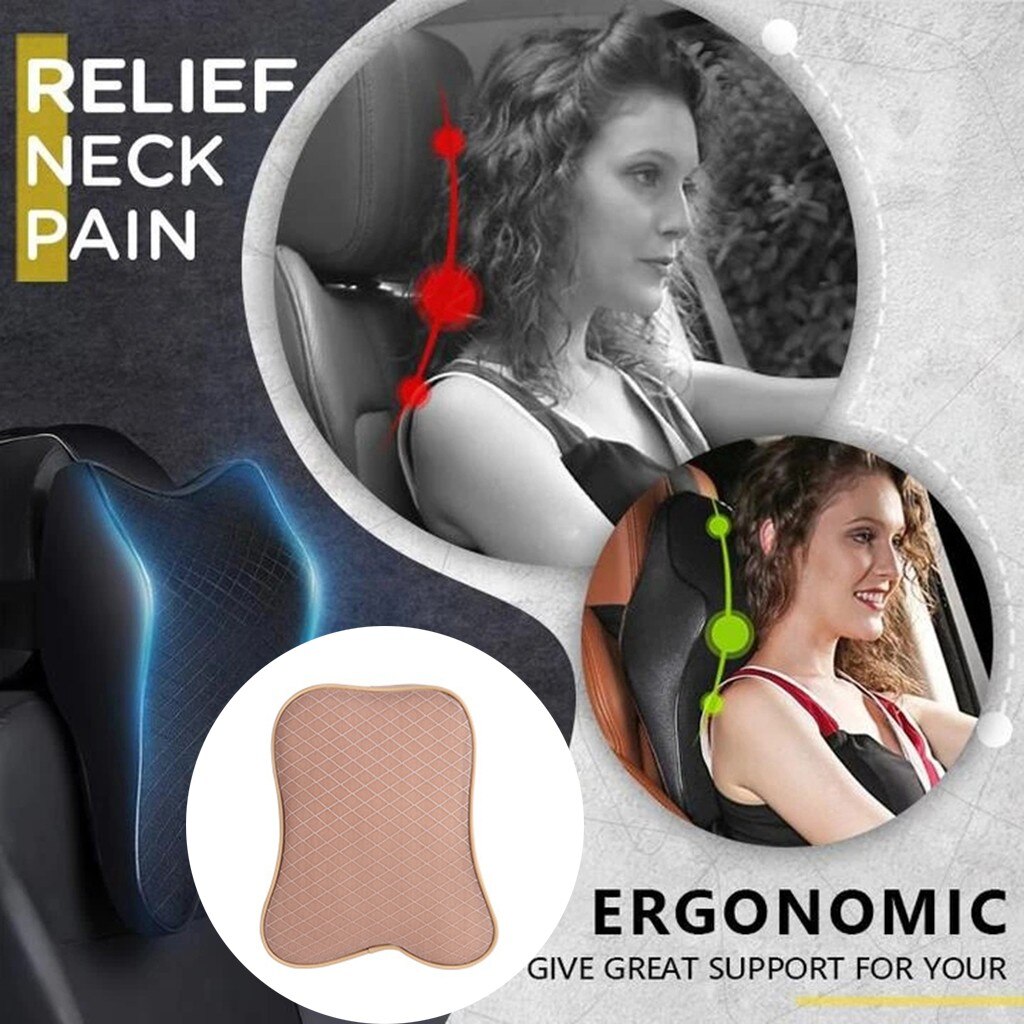 Car Seat Headrest Neck Rest Cushion Auto Seat Head Support Neck Protector Automobiles Seat Neck Rest Memory Cotton