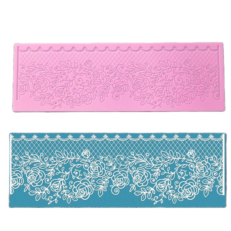 Kukka pitsimatto tee itse silikonimuotti kakun koristeluun työkaluihin leivonta-astiasto muotti silikonimatto fondant  k880