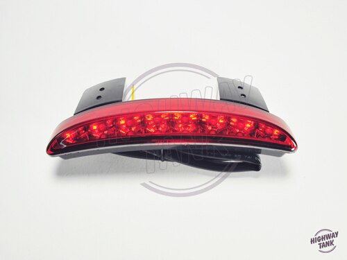 Motorrijwiel Achterlicht Achterspatbord Led Breken Stop Lamp Case Voor Harley XL883L XL883N Ijzer XL1200n Gehakte: red