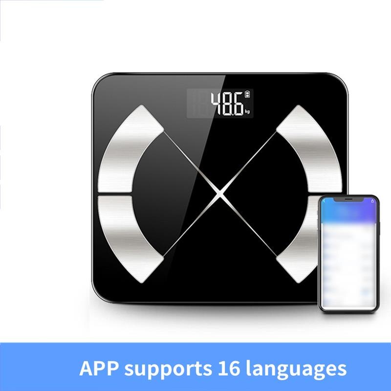 Smart Body Fat Scale Bluetooth Intelligent Scale Electronic LED Digital Weight Scale Weighing Scale Healthy Scale