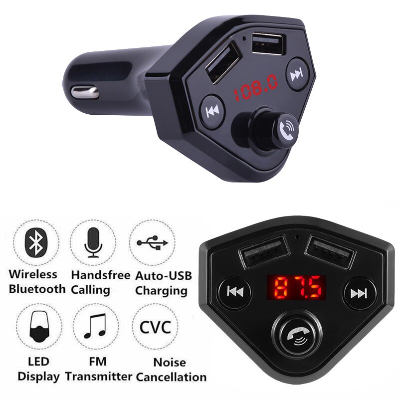 Bluetooth Fm-zender Draadloze MP3 Speler Radio Zender 3.1A Auto Charger Met Dual Usb-poorten Handsfree Bluetooth Car Kit