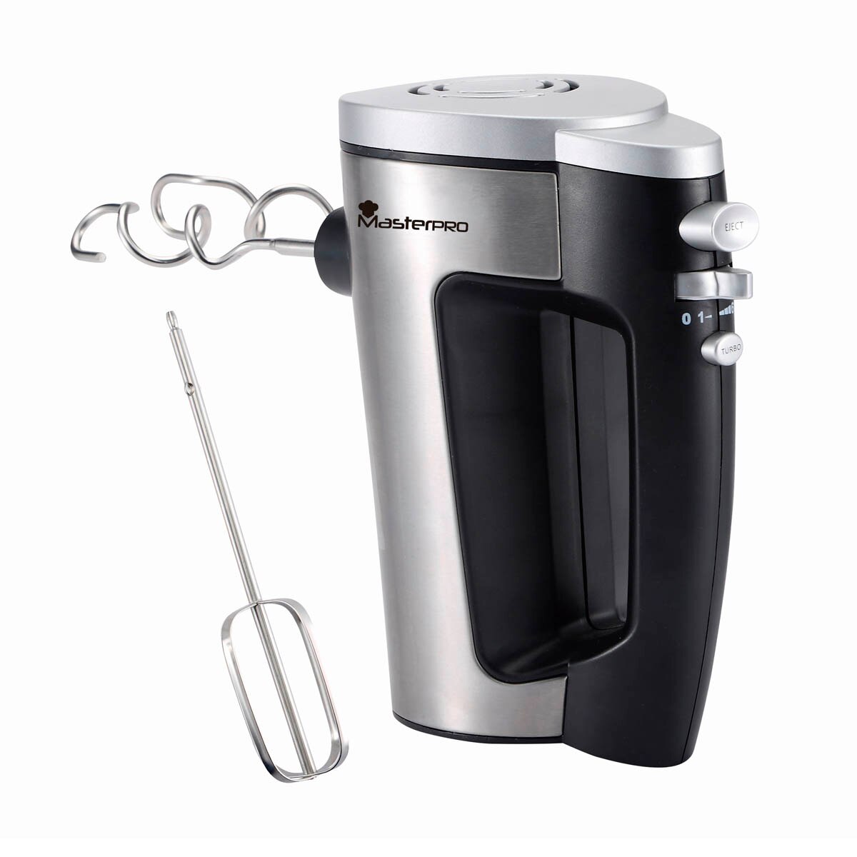 Batidora de mano Masterpro, acero inoxidable, potente, rapida, silenciosa, portatil, , moderna, , fácil uso y limpieza, 6 velocidades, batidora de mano electrica, batidora