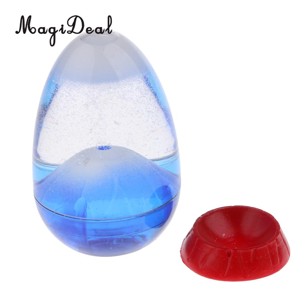 Volcano Eruption Egg Liquid Sandglass Hourglass Sand Timer Gadget Toy Home Decor Shelf Display Ornament Decoration