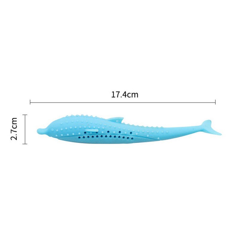 Chew Toy Cat Fish Shape Toothbrush Pet Teeth Toy Interactive Cat Dental Toy Soft Silicone