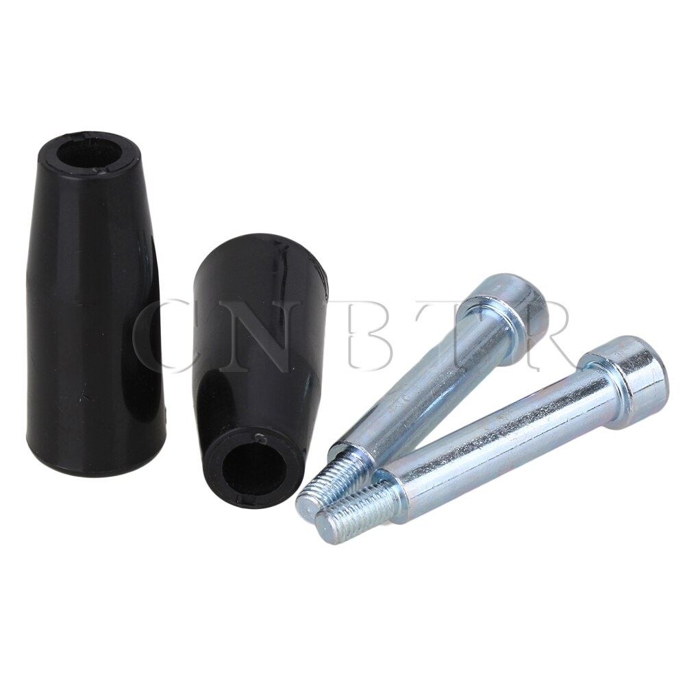 CNBTR 2pcs 7mm Hex Socket Head to 6mm Male Thread Revolving Handle Grip Black Cover
