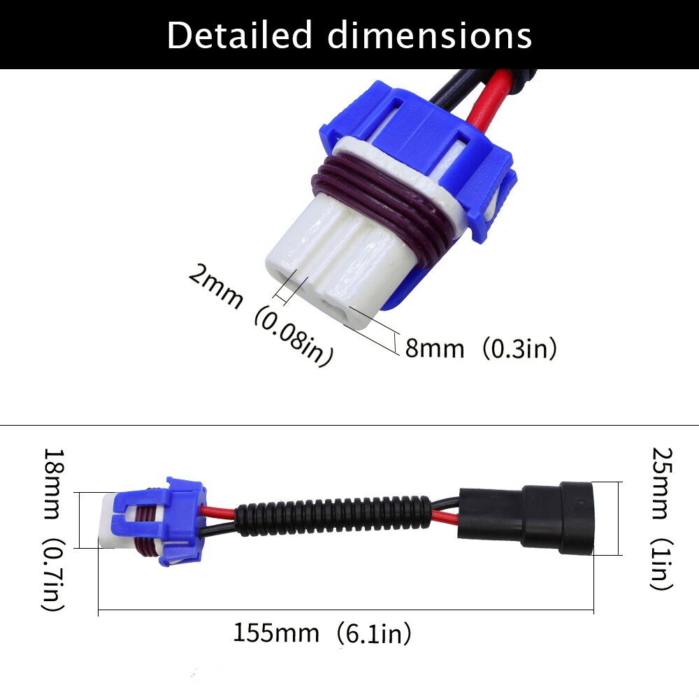 YUNPICAR-arnés de cableado 9005 HB3 a 9006 HB4, Conector de cable para faros delanteros o luces antiniebla, 2 uds.