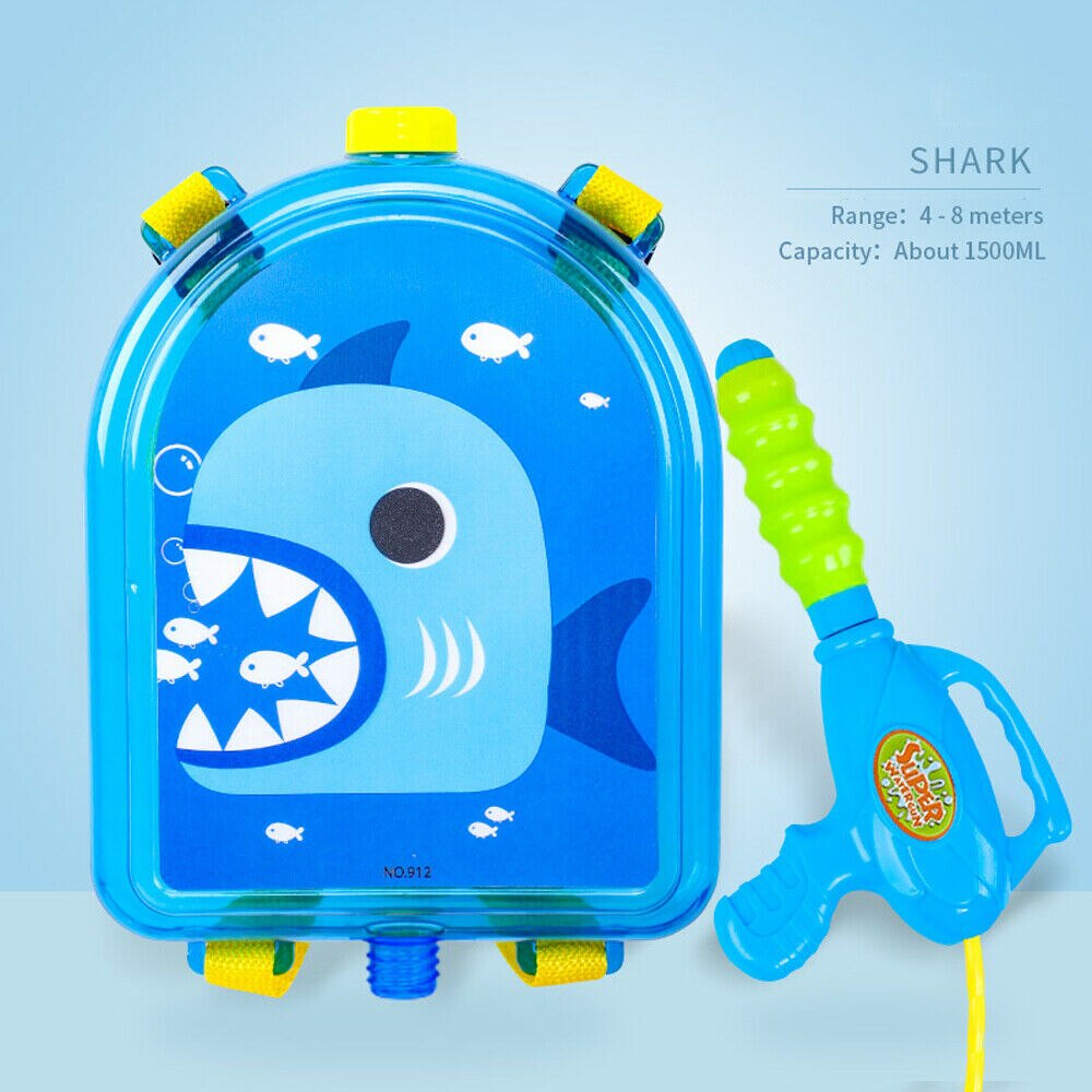 Children Summer Beach Water Swimming Pool Sand Toys Spraying Water Fight Blaster Backpack Water Spray Water Toy: 3