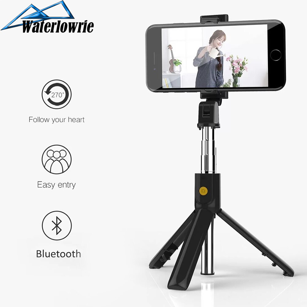 Trípode con Bluetooth para teléfono móvil, palo de Selfie, soporte monopié para iPhone 7, 8 X, XR, XS, XI, Huawei, P30, Xiaomi, Samsung: Default Title