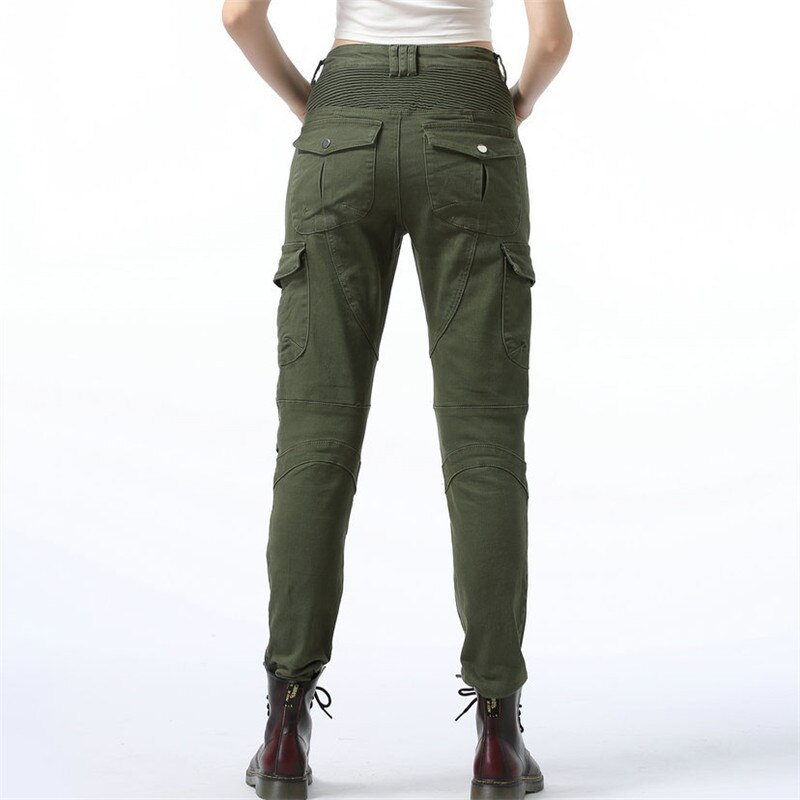 Komine Same Style Spring and Autumn Female Motorcyclist Anti-fall Jeans With Protective Gear Women Knight Moto Pants Equipment