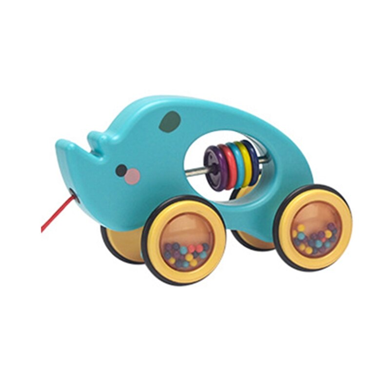 Baby Cartoon Dier Auto Pull Touw Speelgoed Slepen Voertuigen Rammelaars Educatief: 1