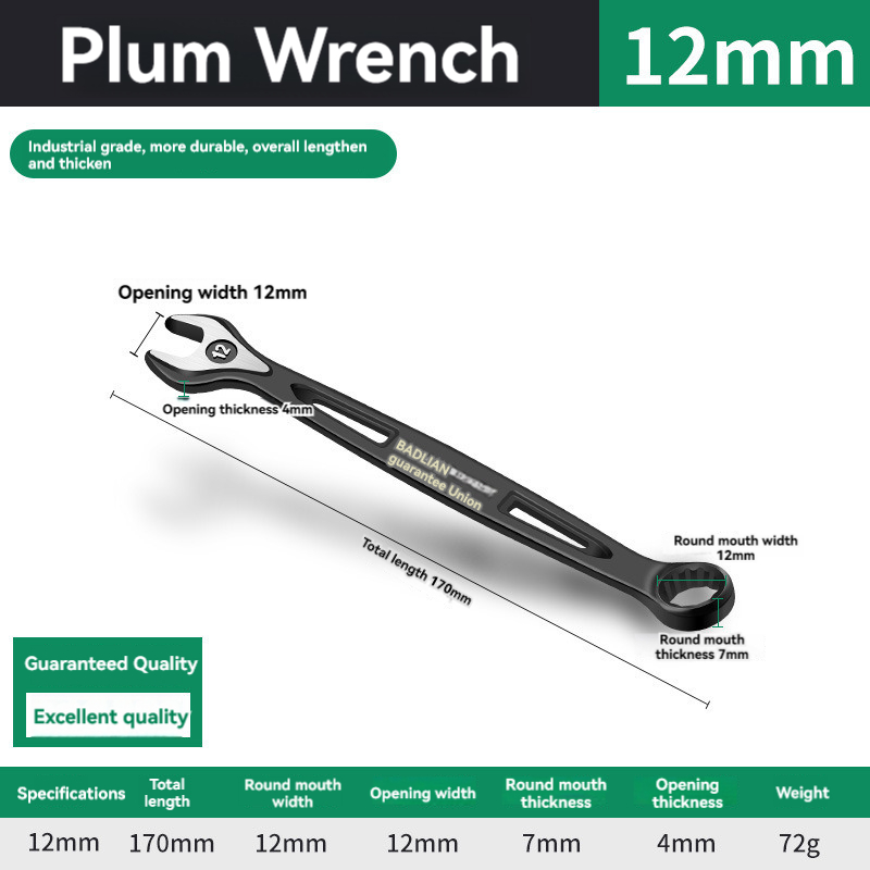 Durable Ratchet Wrench 8-32mm Plum Blossoms Open Combination Wrench Two-Way Double Fast Ratchet Wrench Auto Repair Tools: green