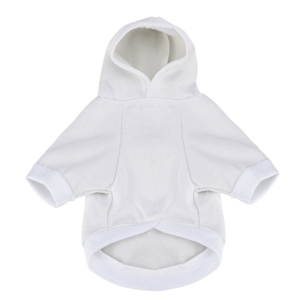Adidog-ropa de invierno para mascotas, sudaderas pequeñas y de perro de talla mediana, sudadera para cachorros, Chihuahua #5: Blanco / XS