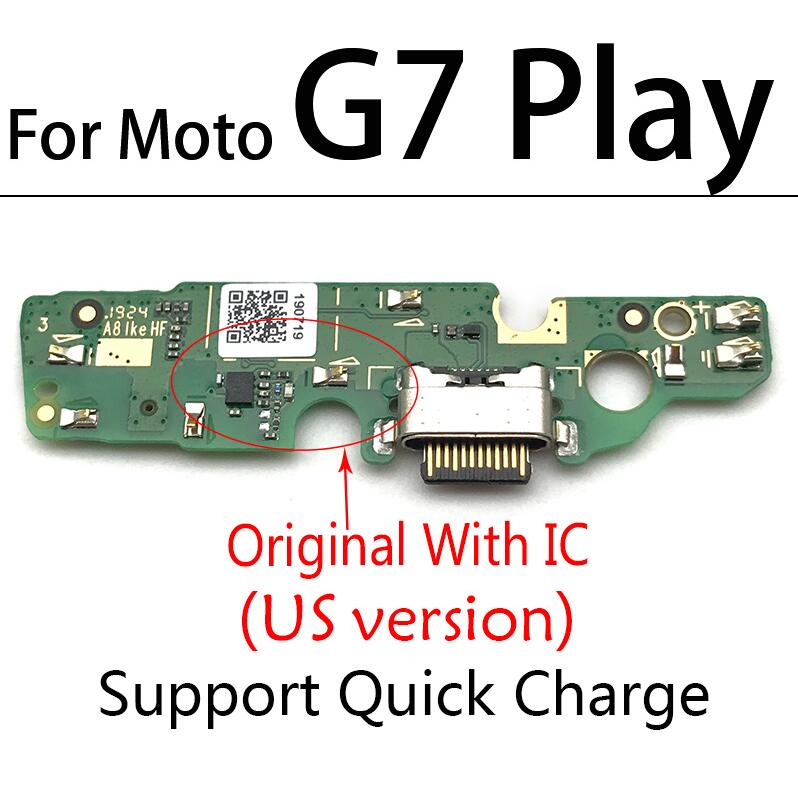 Nueva placa del cargador PCB Flex para Moto G5 G6 G8 jugar G7 de G8 más G8 poder Lite una fusión Hyper USB puerto de carga Flex: G7Play US Ori