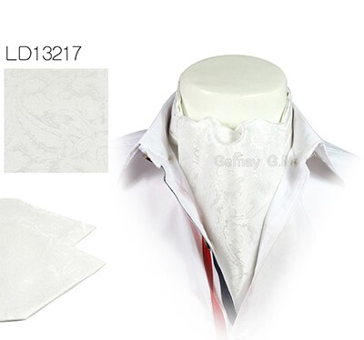 Män vintage prickigt bröllop formell kravat ascot scrunch själv brittisk stil gentleman siden hals slips lyx: Ld13217