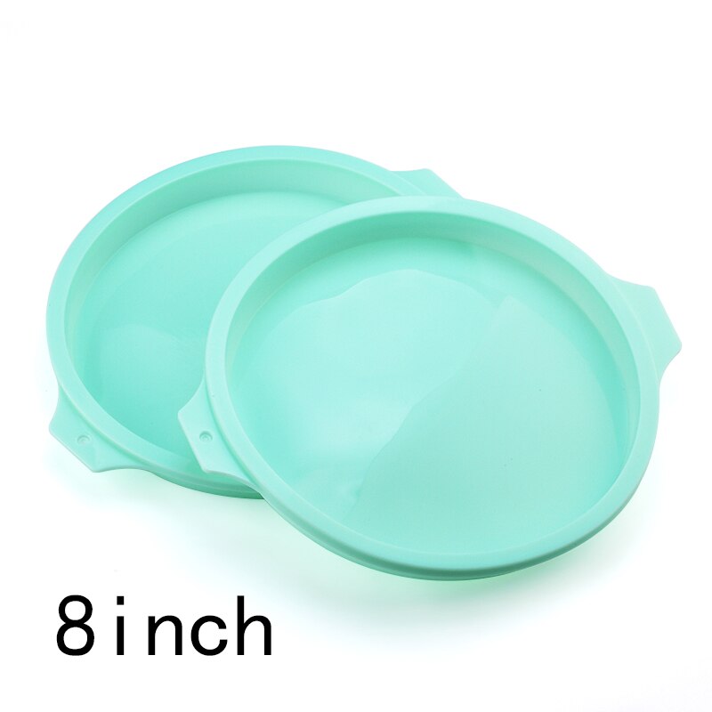 6/8- tums regnbåge röd sammetstårta skivad tårta i lager tillbehör bakning tillbehör bricka chiffong tårtform kök bakverk silikonform: 8 tum 2pc