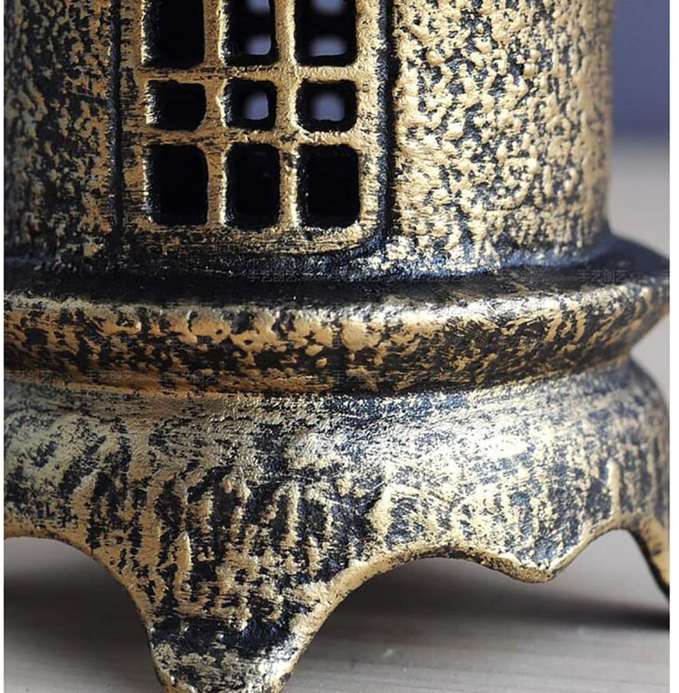 Lanterne Vintage en forme de pagode en fonte, porte-bougie, luminaire décoratif d&#39;intérieur, idéal pour un jardin