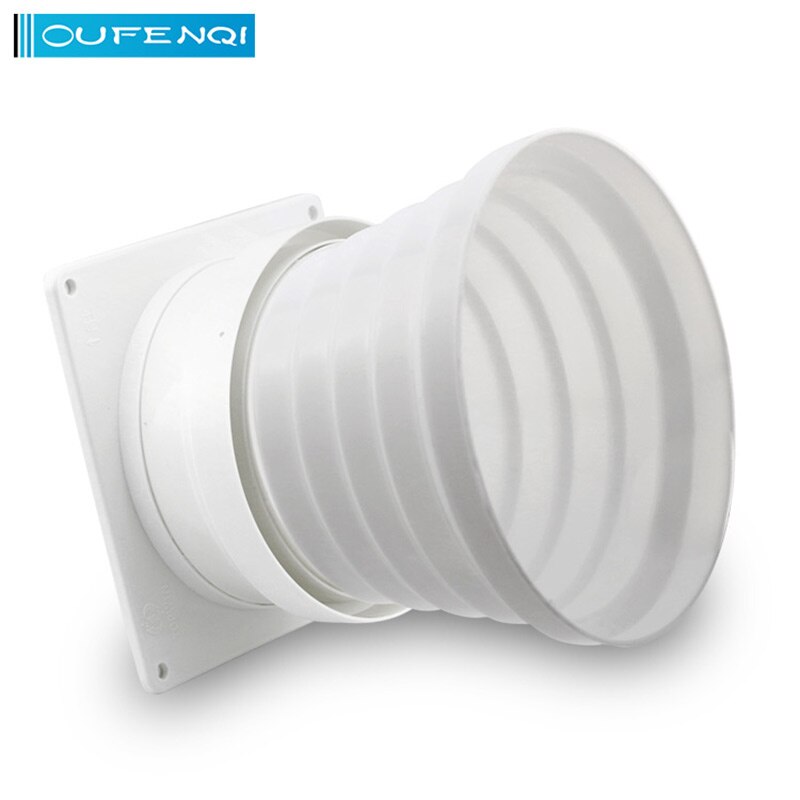 Range hood exhaust pipe size reduction adapter plastic reduction check valve ventilation exhaust pipe diameter circle