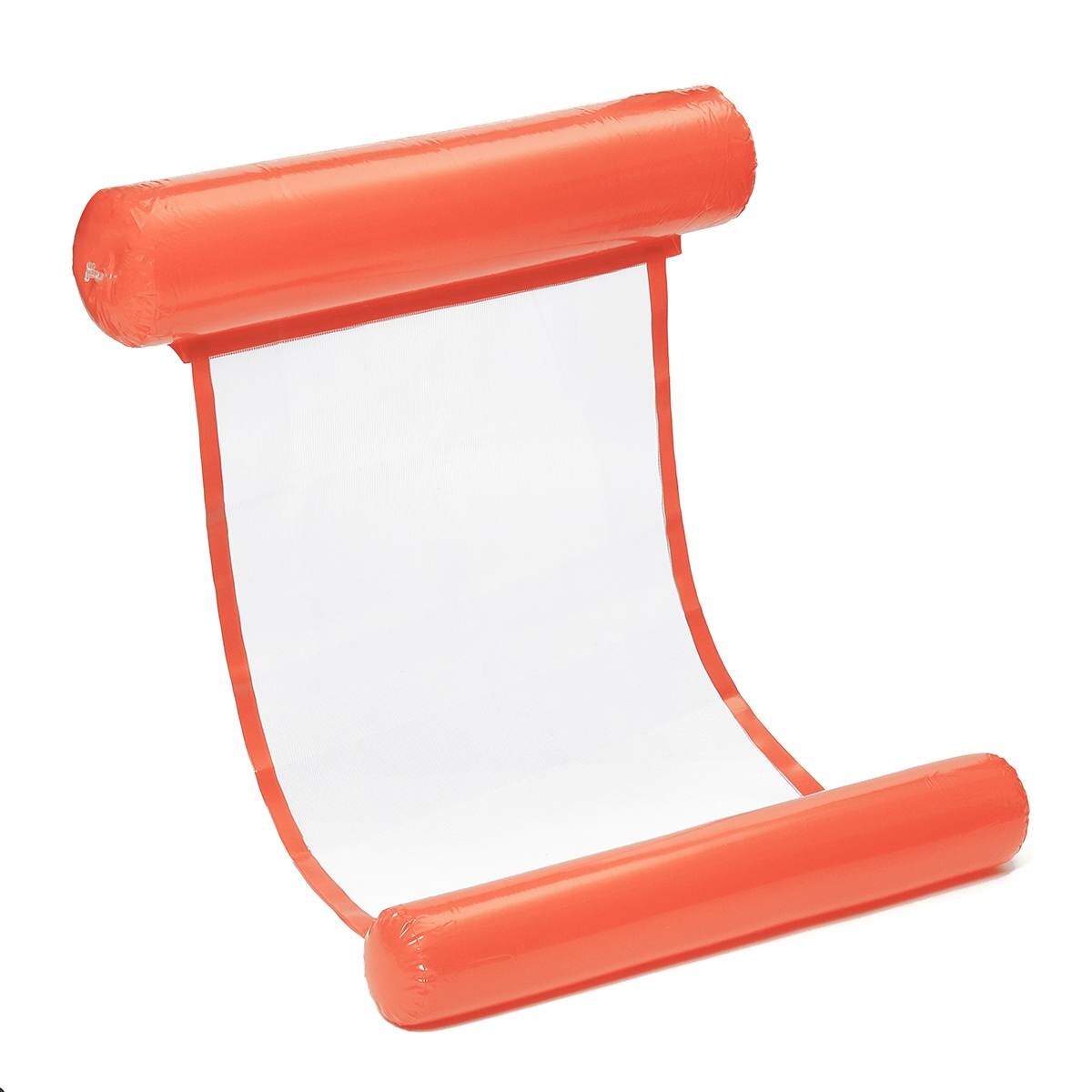 Uppblåsbar flytande säng flytande pool nudlar skum sling mesh flytande stol nät pool fest barn säng matta avkoppling: Flytande säng orange