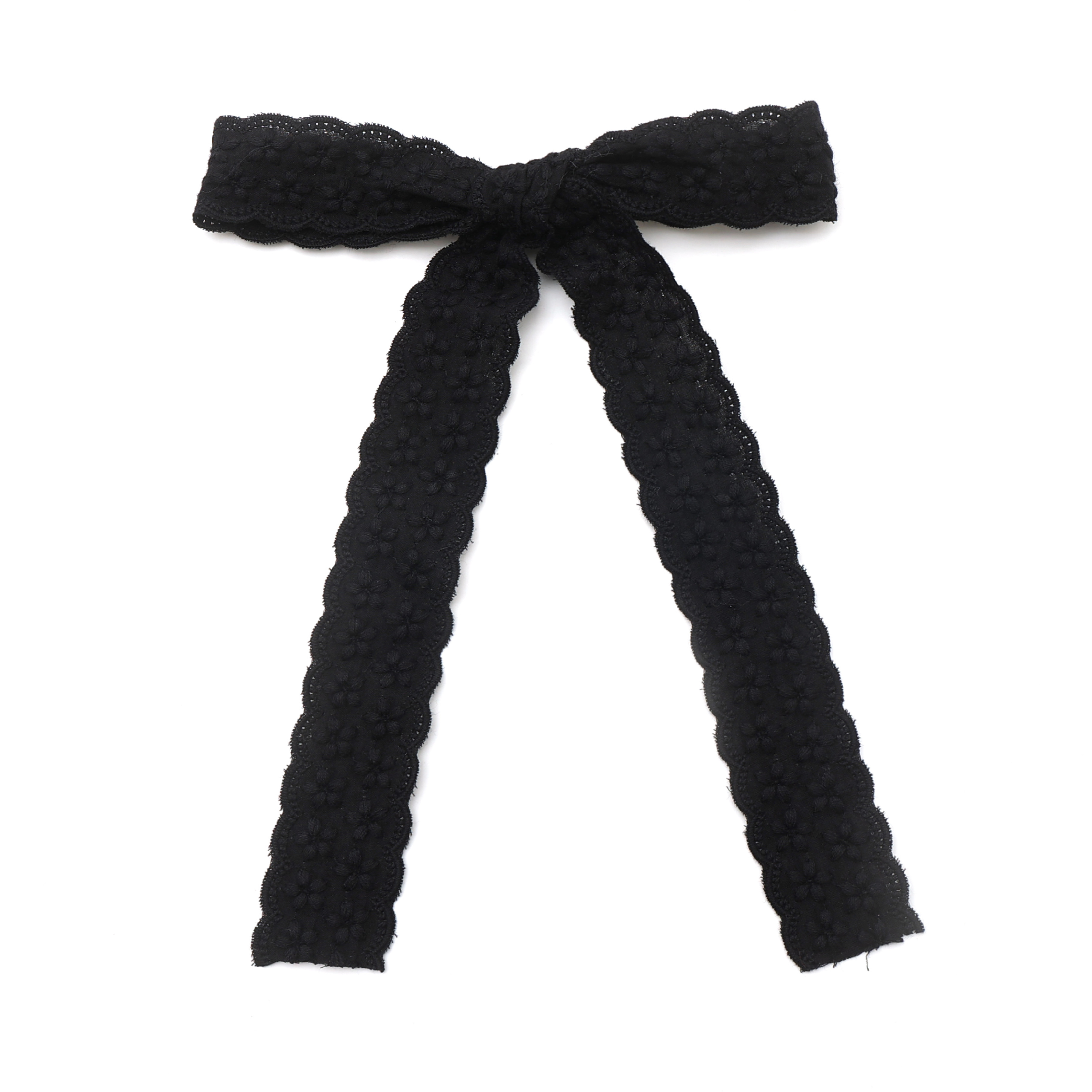Cotton Eyelet Ribbon Hair Accessories Dressy headband bow clip For Girl