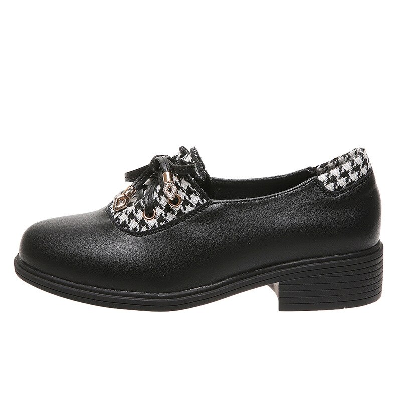 Enkele Schoenen Vrouwen En Najaar 3Cm Hoge Hakken Dikke Hakken Vrouwen Schoenen Populaire Schoenen casual Schoenen: Black / 39