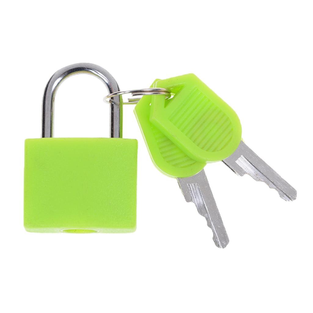 Mini Small Strong Steel Padlock Travel Tiny Suitcase Lock with 2 Keys