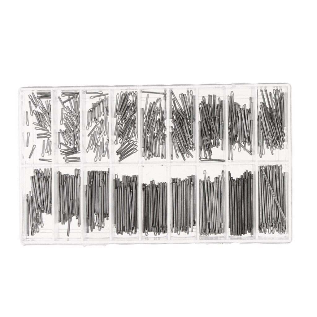 360pcs Stainless Steel Watch Band Link Cotter Pin With Plastic Storage Box
