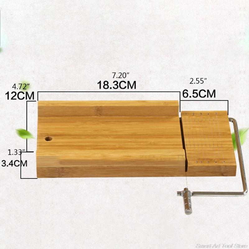 Houten Zeep Loaf Cutter Mold En Zeep Cutter Set Rechthoek Siliconen Mal Met Houten Doos Rechte En Golvende Zeep Cutter