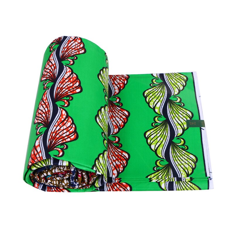 Latest African Print Green Fabric Nigeria Ankara Veritable Guarantee Wax