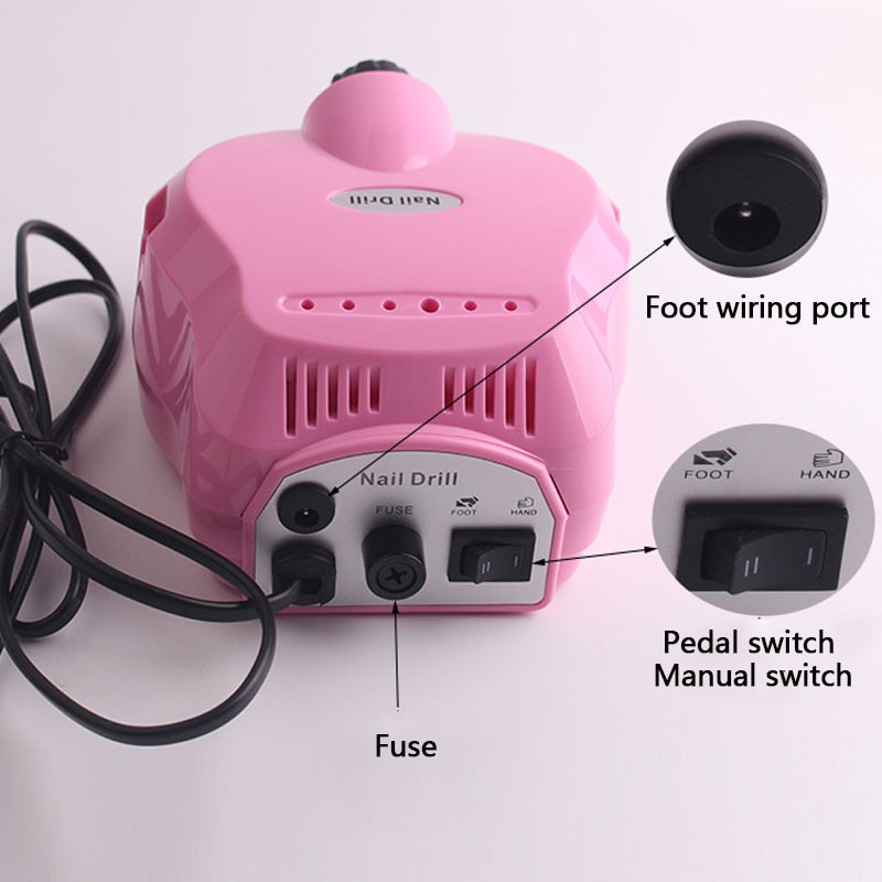 Nail Drill Machine Acrylic Mill Cutter Sets Nail Art File Drill Set Manicure Pedicure Machine Sand Kit Nail Tools