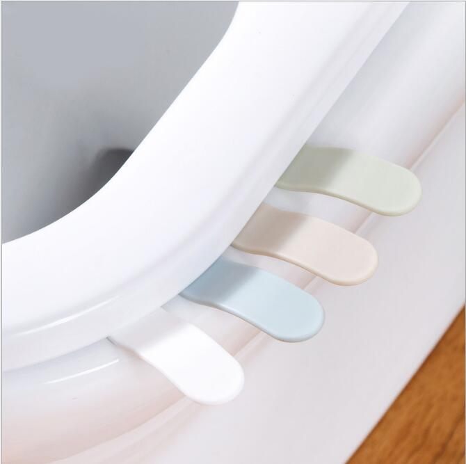 Poignée de levage collante pour couvercle de siège de toilette, évite de toucher, outil d&#39;autocollant hygiénique, fourniture de salle de bain
