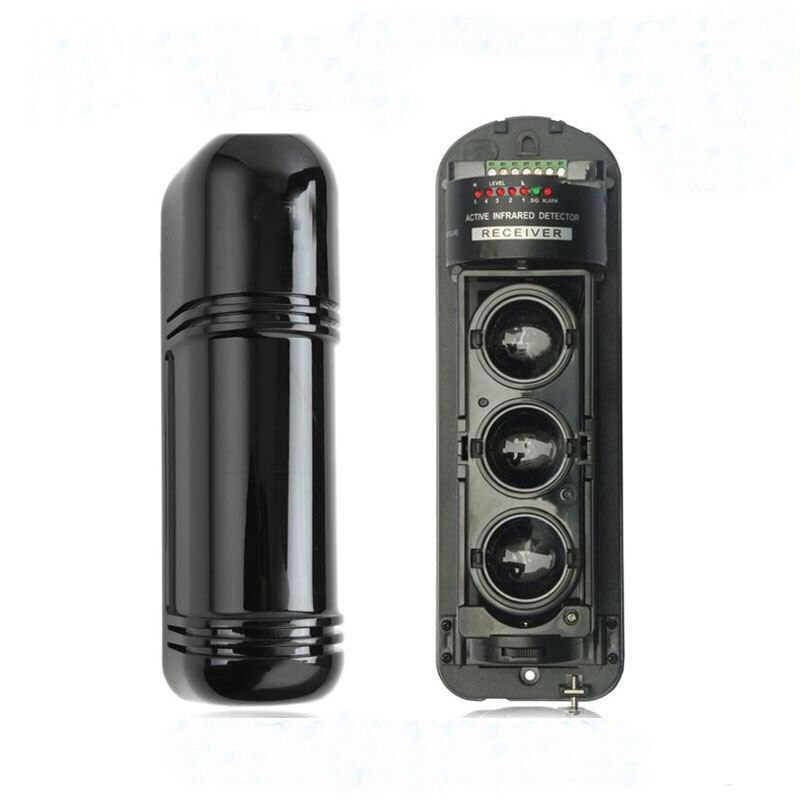 Photoelectric 3-Beam Sensor Active Infrared Intrusion Detector Perimter Door Window Wall Barrier Fence IR Outdoor Motion Alarm