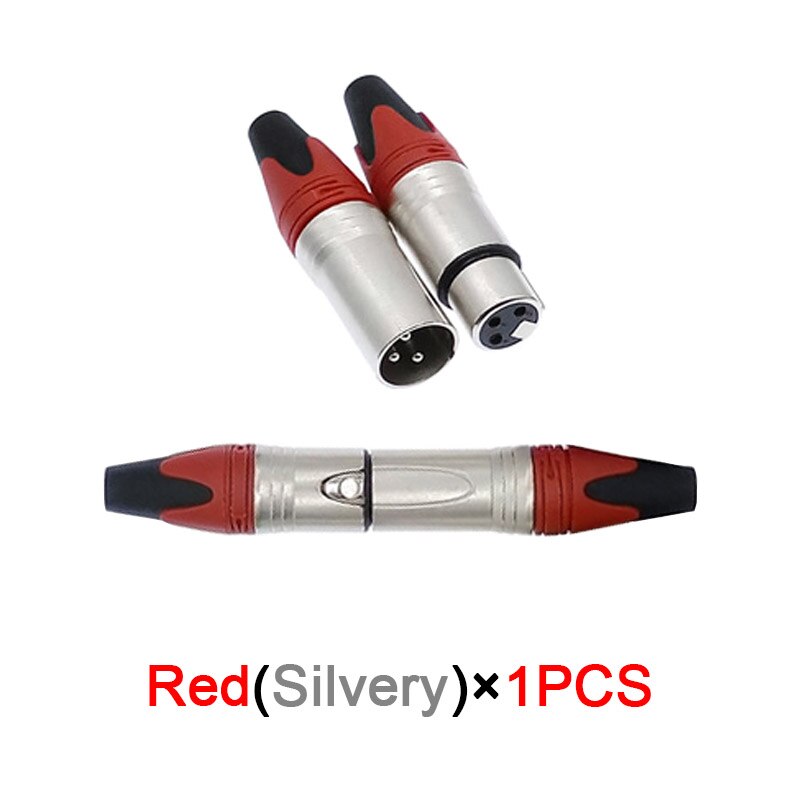 Xlr stecker Audio- stecker mikrofon stecker 3Stift lautsprecher stecker männlich &Ampere; weibliche farbe mic stecker: rot / Männlich EinfüGen