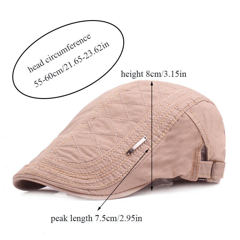 Justerbara baskermössor utomhus ventilerande benbrätte hattar unisex enfärgad platta baskerhatt kvinnor män sommarmössor