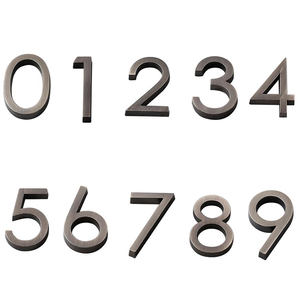 6cm Plated House Door Plaque Address Number Digit Figure Plate Sign Hotel Decor