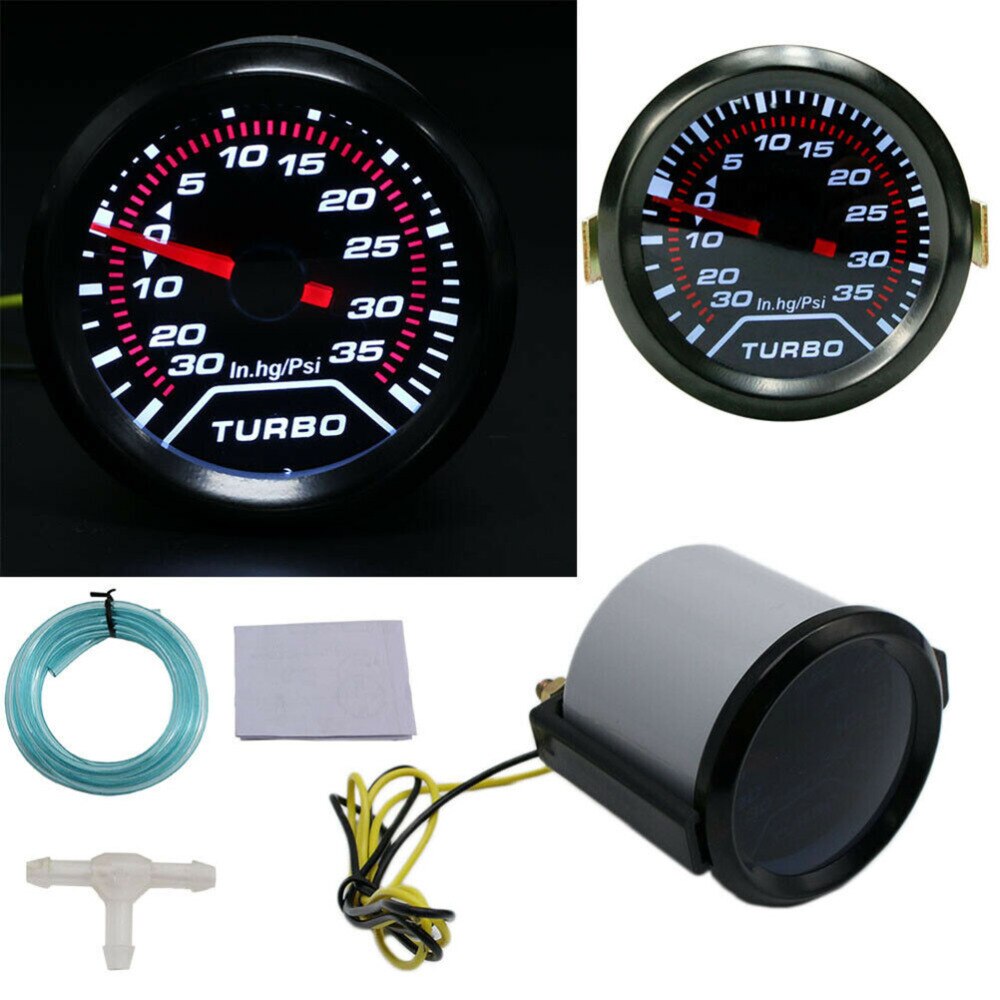 1PC 12V Dial Turbo Boost Gauge Turbo Boost Gauge Meter Car Upgrade