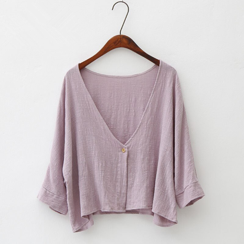 Delle donne Del Manicotto Del Blocco Cardigan Scialle Magliette E Camicette di Estate Della Camicia di Autunno Del Cotone di Lino Sottile Morbido Anti UV Protezione Solare del Bicchierino-manicotto Allentato Mantello Giubbotti cappotto: pink