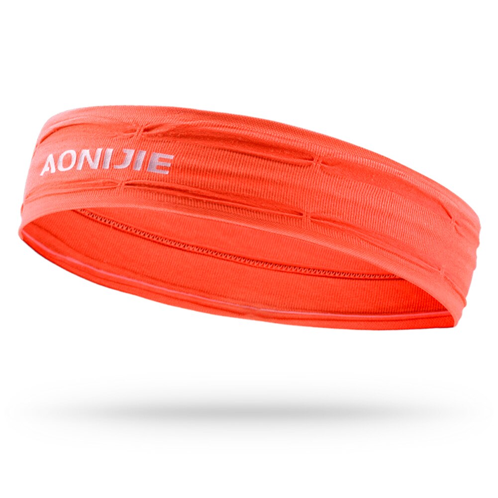 Aonijie  e4086 trænings pandebånd skridsikker svedbånd armbånd blød stretchy bandana løb yoga gym fitness løb: Orange