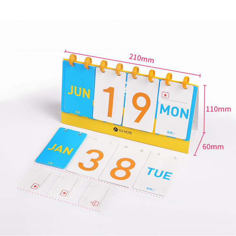 2022 Cute Desk Calendar Mushroom Hole DIY Perpetual Calendar Desktop Time Reminder Days Countdown Schedule Planning: Default Title