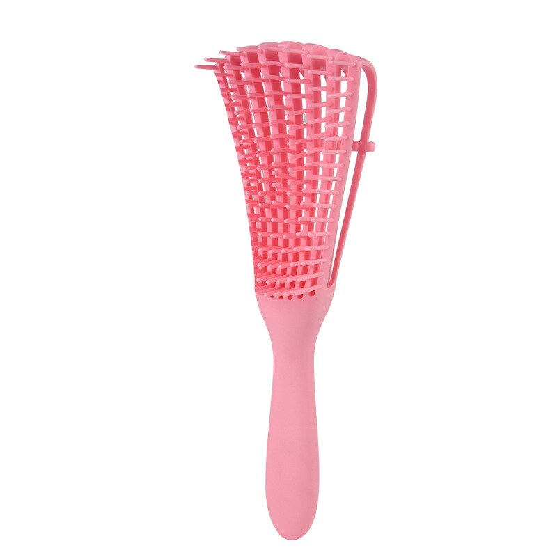 Dettangling hair brush 4c krøllet hår detangler børste hår vådt tykt kinky hår juster hårbørste hovedbundsmassage detangle hårbørste