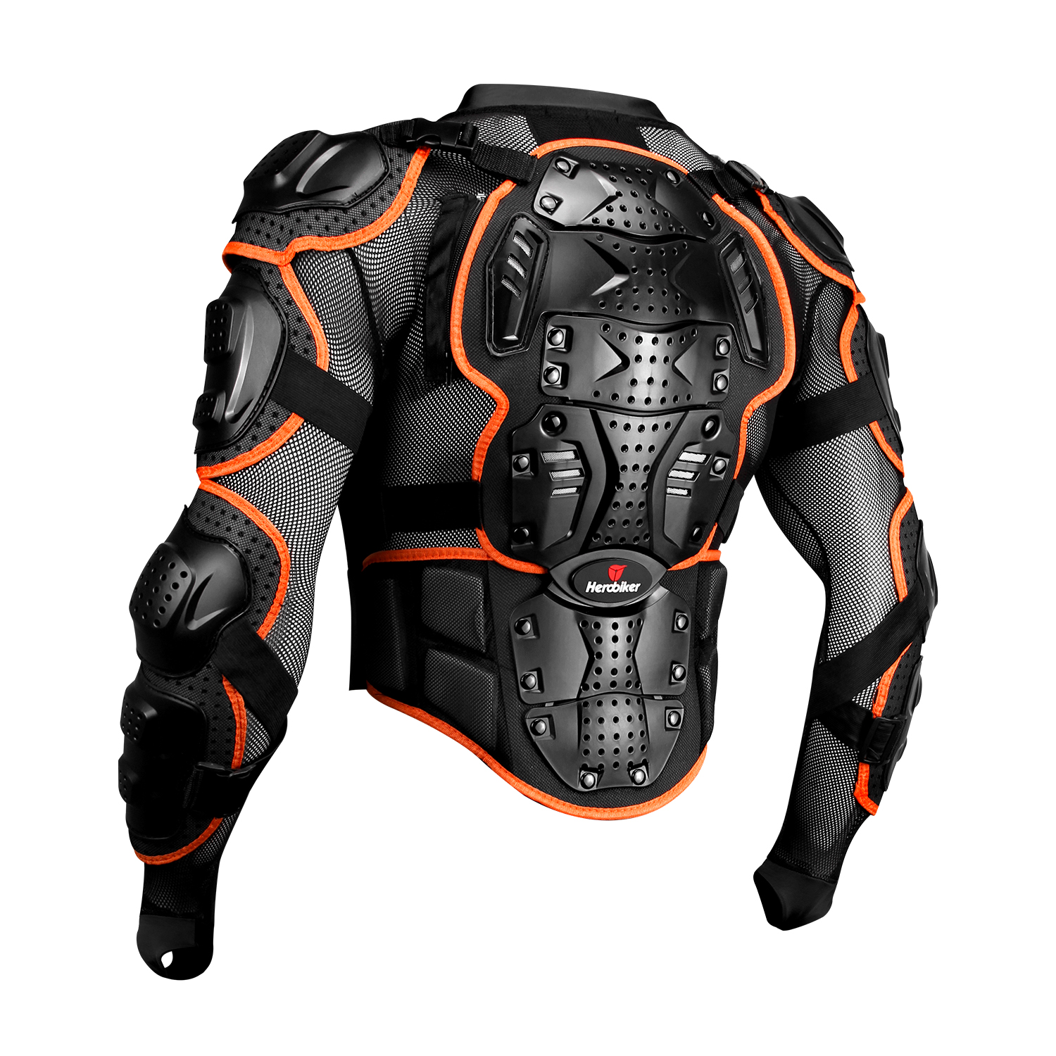Neue Motorradjacken Herren Ganzkörperpanzer Schutzjacken Moto-Cross Enduro Rennen Moto Schutzausrügestochen Kleidung S-4XL