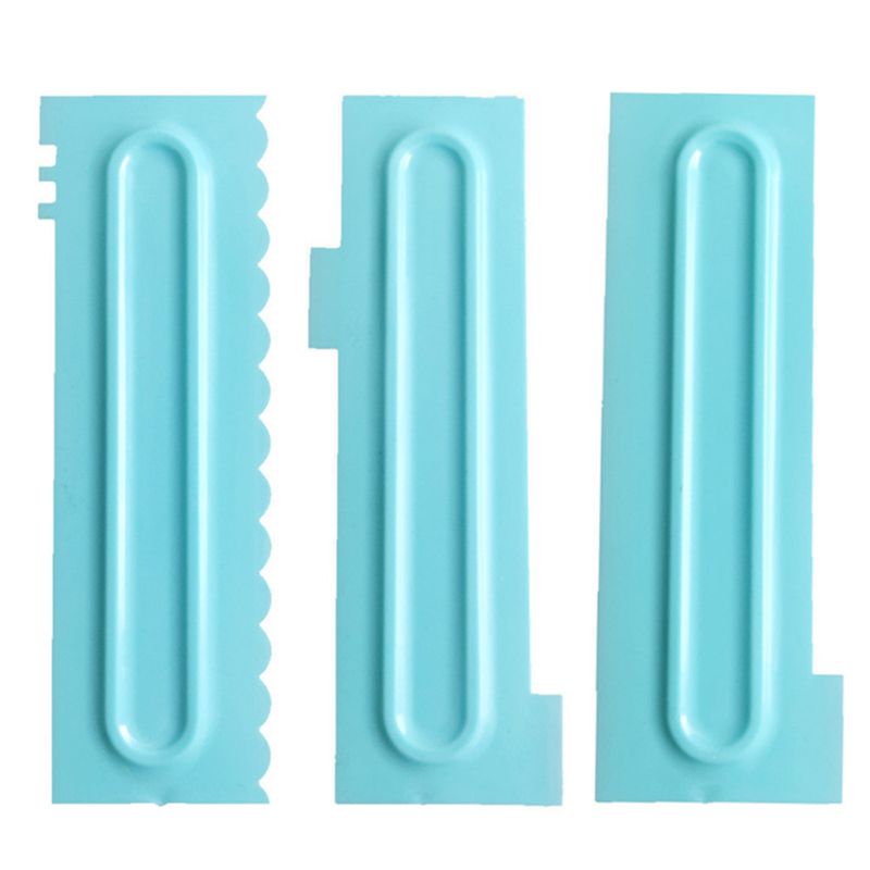 Cake Scraper Plastic - 3PCS Cake Decorating Comb Smoother, Fondant Cake Pattern