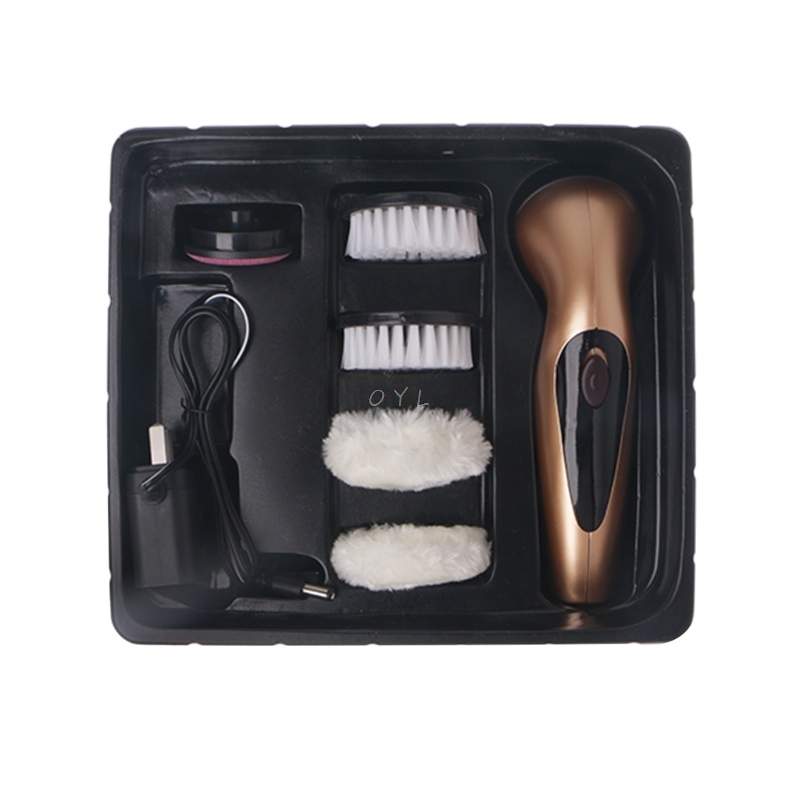 Cireuse à Chaussures électrique Portable - Fonctionne Sur Piles, Avec 4 Têtes De Brosses, Pour Cuir Et Sièges Auto - 10