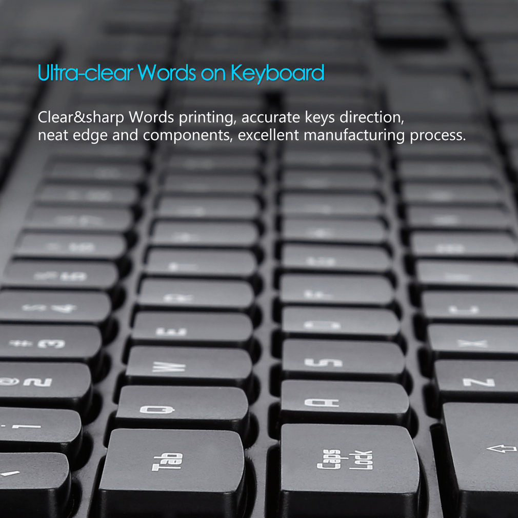 LESHP Ultra-thin Chocolate Wired Keyboard Desktop Office Home Games Slim Mute Computer 104 Keys Full-size Ergonomic