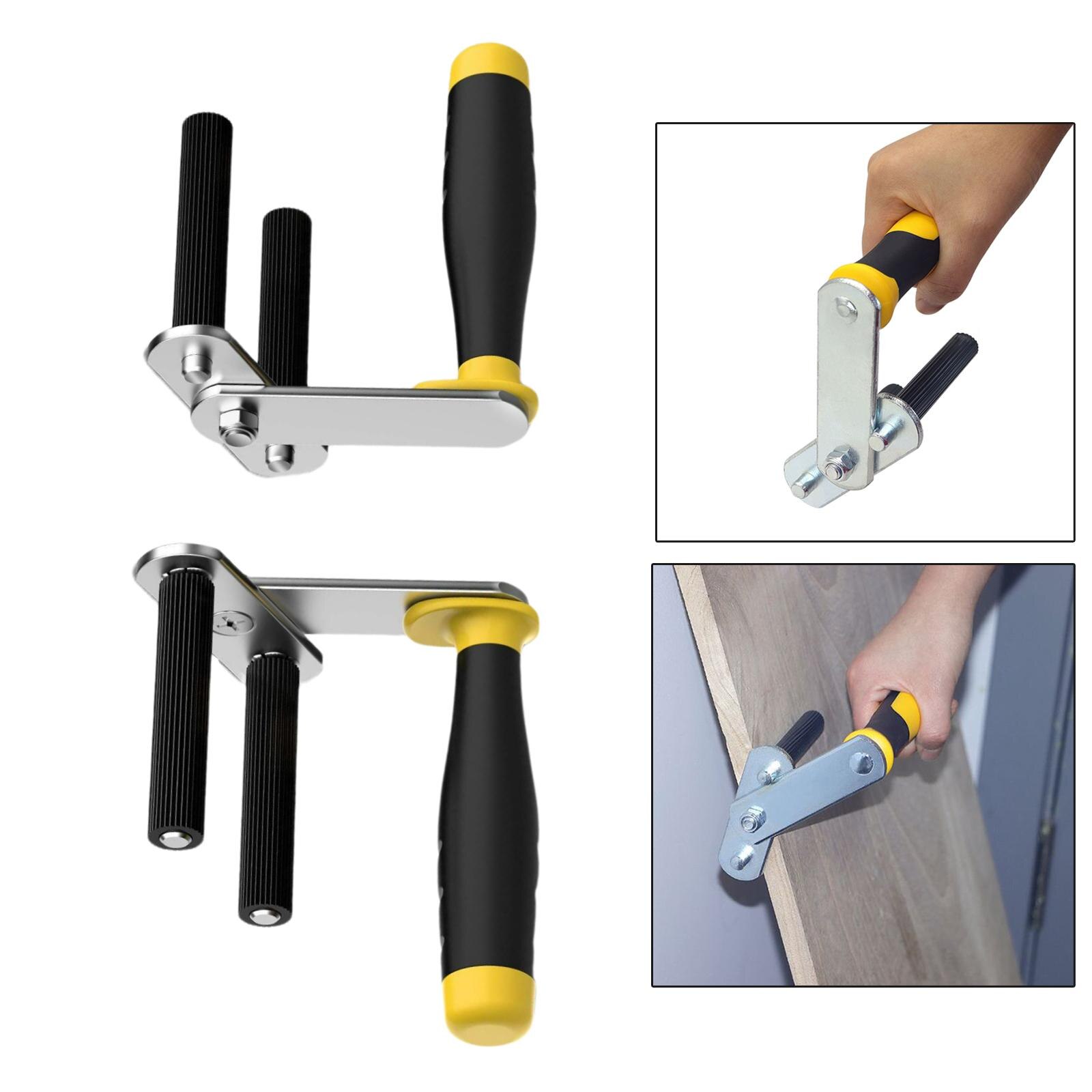 2Pcs Panel Carrier Gripper Adjustable Clamping Thickness Carrying Tool Hand Grip Heavy Duty for Glass Gypsum Board Sheet Plywood