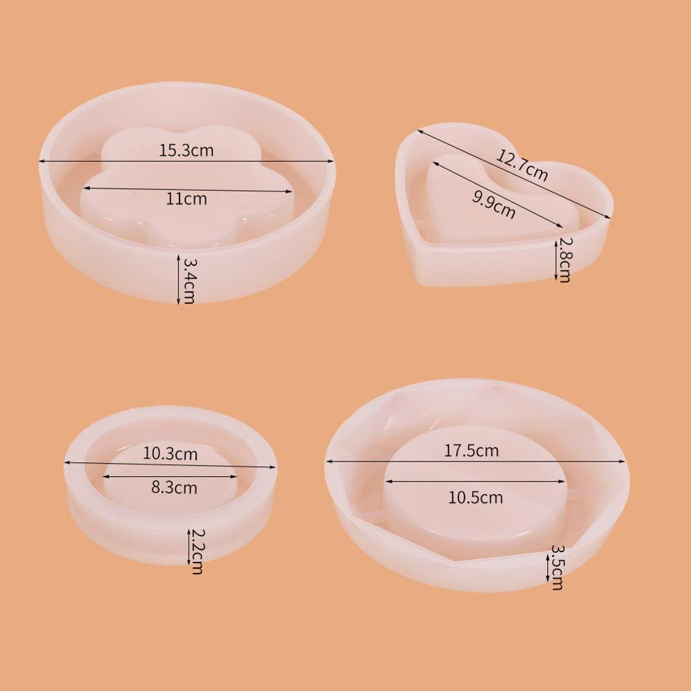 Hartvormige asbak siliconen mal diy kristal epoxy uv hars mal kunstbenodigdheden