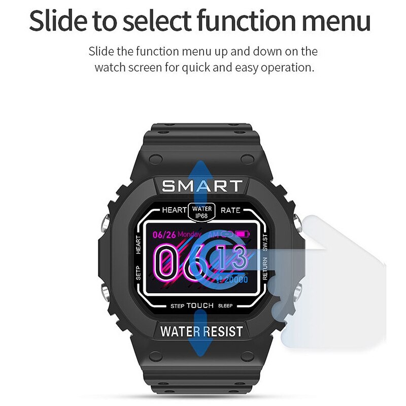 K16 smartwatch 1.14 inch  ip68 sport smartwatch voor android ios