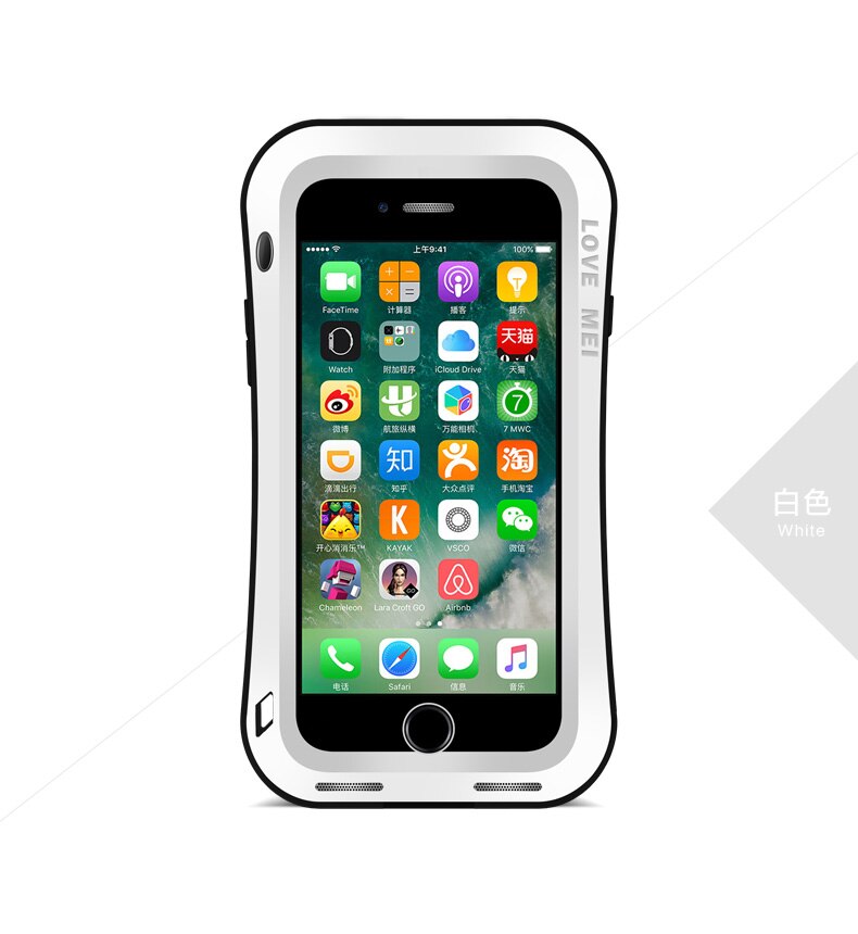 Robuuste, waterdichte en schokbestendige telefoonhoes van aluminiumlegering voor iphone 6, 6s , 78 plus