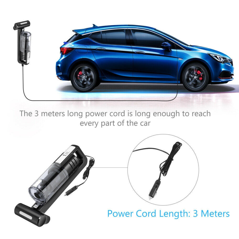 5500Pa Handheld Car Vacuum Cleaner USB Wireless Wet&Dry 100W Rechargeable Super Suction Portable Home Car Vacuum Cleaner