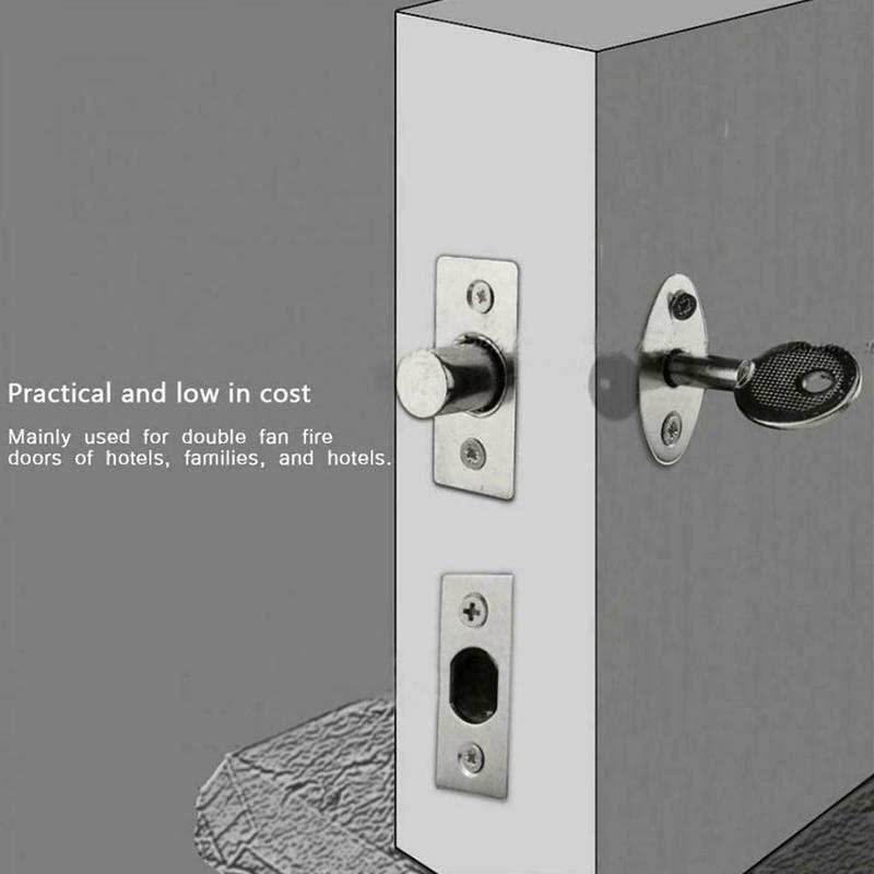 1 Set Door Rack Bolts Dead Bolt Lock Star Security Spare Hardware Strong For Home Door Bolt Iron Tool S8Z2