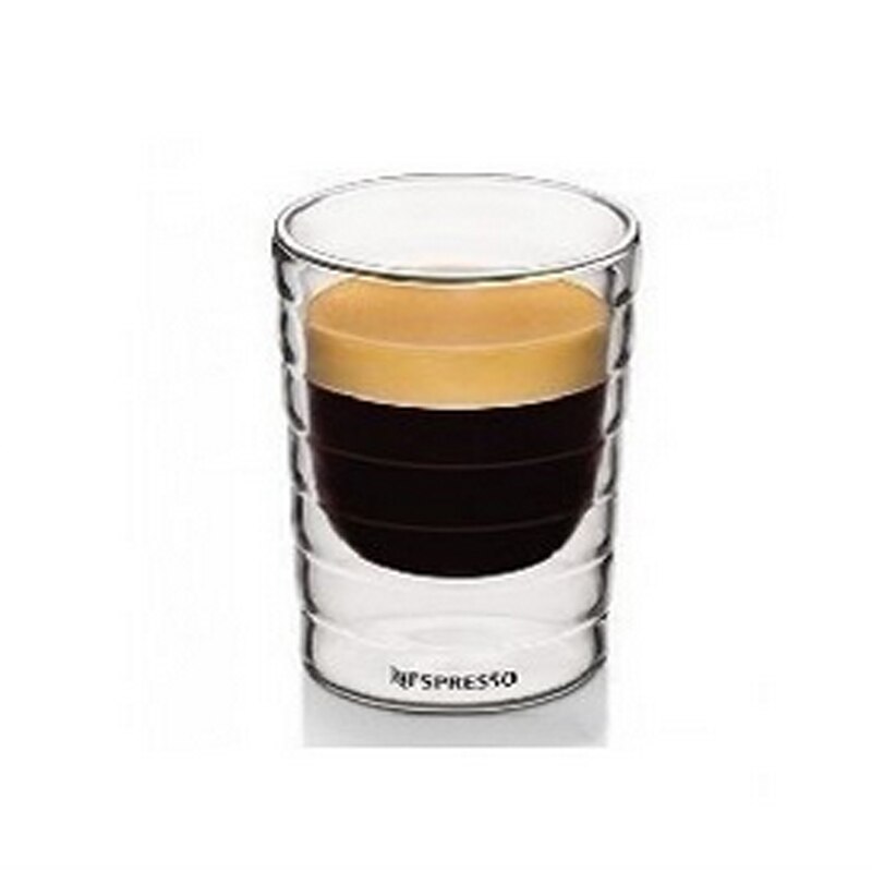 Nespresso dupla parede café copo de vidro caneca após o chá beber copo 85ml 150ml 350ml